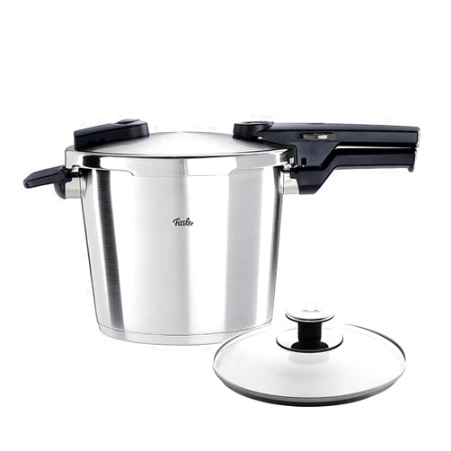 Fissler Vitaquick Premium Pressure Cooker Set, 6.3 Quart and Glass Lid