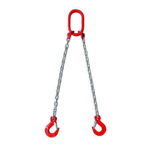 YANBORUI Chain Sling 1/4Inch X 5 Ft 4410lb Double Leg with Sling Hooks and Adjusters Grade 80Alloy Steel Engine Chain Hoist Lifts【2Leg 2Ton】