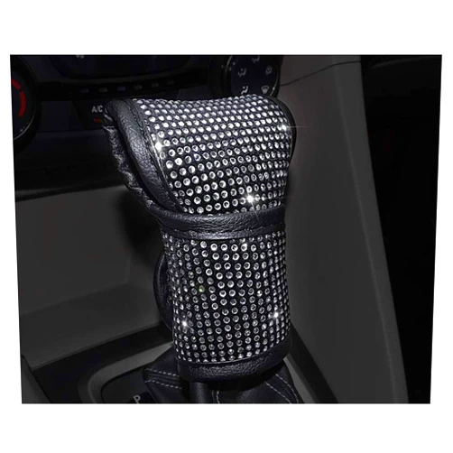 Siyibb Bling Rhinestones Car Gear Shift Knob Cover