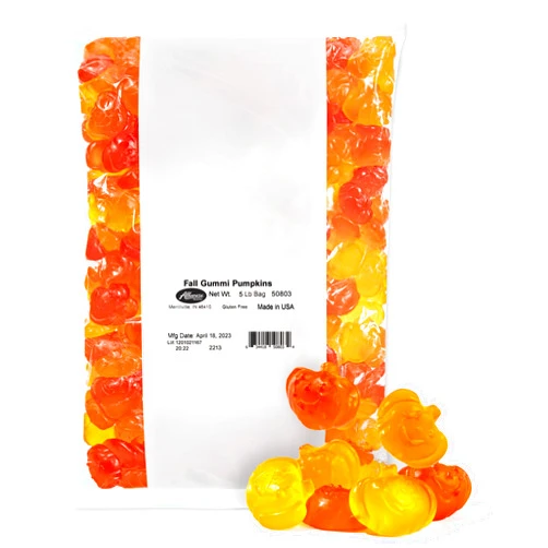 Albanese World's Best, Fall Pumpkin Gummies, Halloween Candy, 5lb Bag for Halloween Party Favors