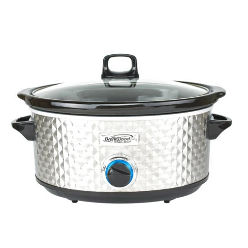 Brentwood Select Slow Cooker, 7 Quart, Silver