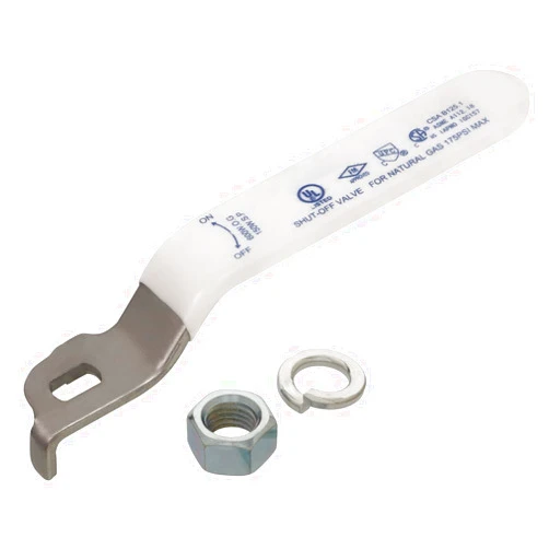 Midline Valve 832AHSSN256 Replacement Lever Handle for 3/4 in. Ball Valve, Stainless Steel Quarter Turn with Vinyl Grip for Natural Gas, brass