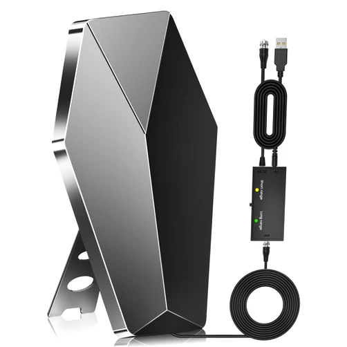 Merpersom TV Antenna, HD TV Antenna for Local Channels, 980+ Miles Long Rang Indoor/Outdoor Digital TV Antenna,Support 4K 1080P HD Channels All TVs, 36ft Coaxial Amplified HDTV Antenna