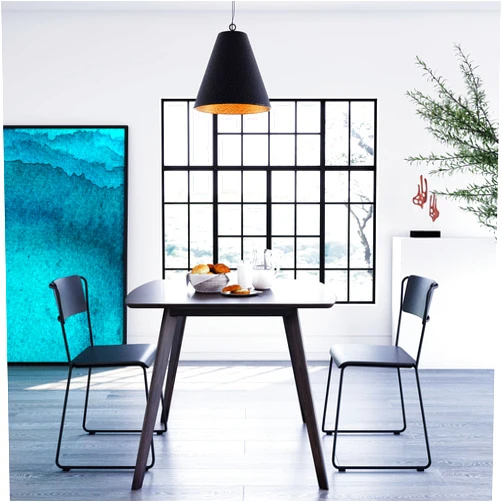 Flats & Castles Wesley Mid-Century Modern Square Dining Table 36