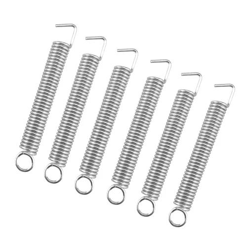 MARRTEUM 6 Pcs Electric Guitar Tremolo Bridge Springs, Noiseless Metal Guitar Bridge Instruments Accessories Replacement Parts for FR Fender Strat ST Stratocaster (Silver)