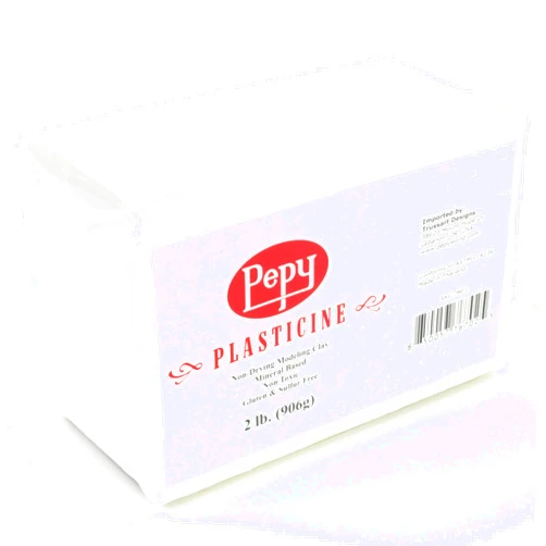 Pepy Reusable and Non-Drying Oil-Based Plasticine Modeling Clay, White, 2 Pounds, Sulfur-Free & Non-Toxic, Great for Kids, Beginners, and Artists, Perfect for Arts and Crafts Projects