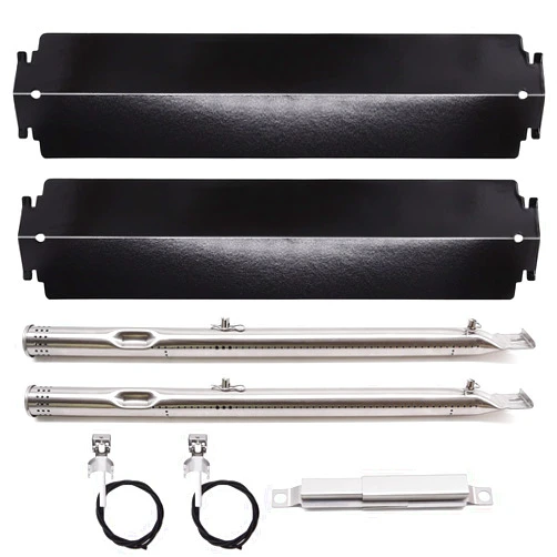 Criditpid Grill Parts Kits Compatible for Charbroil 463243812, 463270614, 463243911, 463270612, 463246909, 463244011 Grill, 2-Pack Heat Plates Tent Burner for Charbroil Tru Infrared 2 Burner Grill
