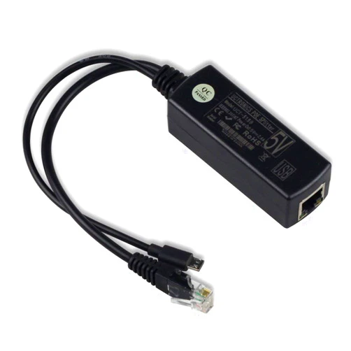 UCTRONICS IEEE 802.3af Micro USB Active PoE Splitter Power Over Ethernet 48V to 5V 2.4A for Tablets, Dropcam or Raspberry Pi 2/3B+ (48V to 5V 2.4A)