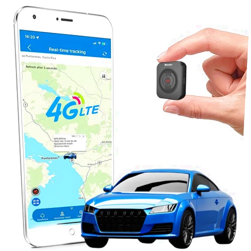 TKMARS Mini GPS Tracker for Vehicles No Subscription Sim Card Required Low Monthly Fee 4G Tracking Devices for Cars Hidden Unlimited Distance Magnetic Rastreador GPS SOS Alarm Locator Kids TKS1
