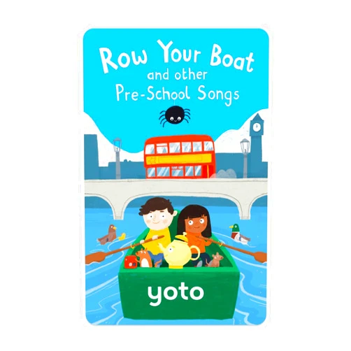 Yoto Row Your Boat & Other Pre-School Songs – Kids Musical Card for Use Player & Mini All-in-1 Audio Player, Screen-Free Listening with Fun Singalong Music for Playtime Parties & Travel