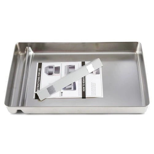 COSPARX Stainless Steel Reusable Litter Tray Compatible with Petsafe Scoop-Free Self-Cleaning Cat Litter Boxes - Never Absorbs Odor, Stains, or Rusts (Stainless Steel Litter Tray)