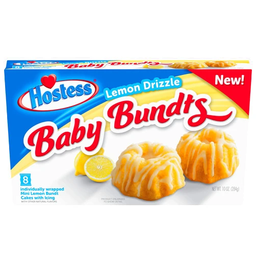 Hostess Baby Bundts, Lemon Drizzle, 8Count