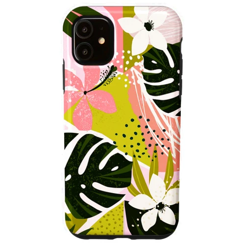 Floral Phone Grips & Covers by Kajiro iPhone 11 Abstract Tropical Flower Bouquet Floral Pattern Botanical Case