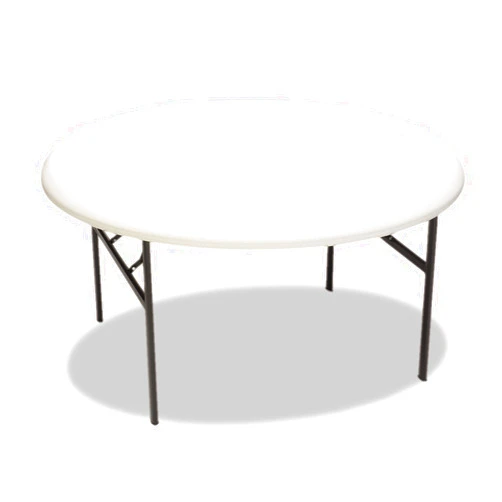Iceberg 65263 IndestrucTables Too 1200 Series Resin Folding Table, 60 Dia x 29h, Platinum