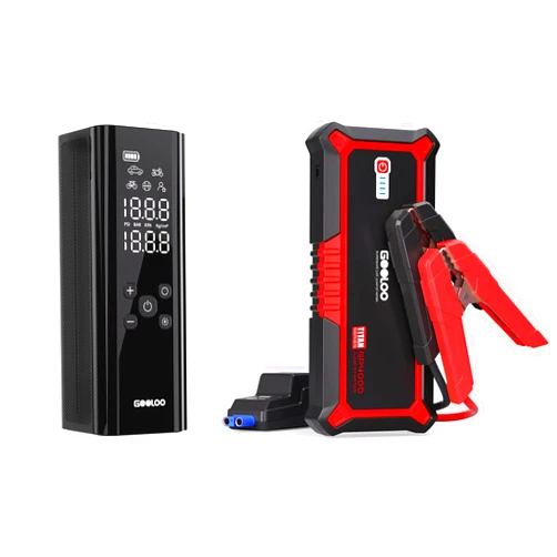GOOLOO GP4000 4000A Peak Car Battery Jump Starter & GOOLOO GT150 Tire Inflator Portable Air Compressor