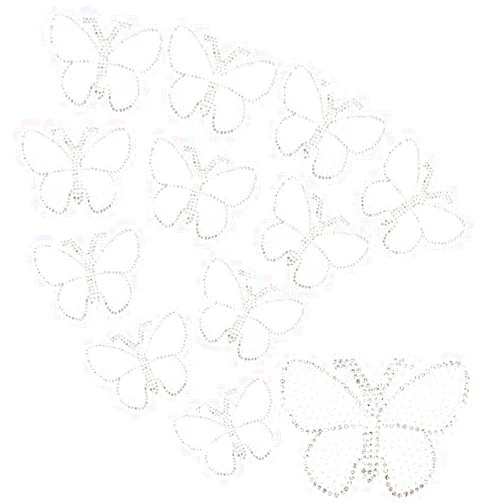 PH PandaHall 10pcs Butterfly Rhinestone Iron on Patches, 3.1x2.3 Bling Patches Applique Repair Patches Sew On Patches White Pearl Patch for Hats Backpack Clothes Jeans Jackets Cap Clothes DIY Crafts