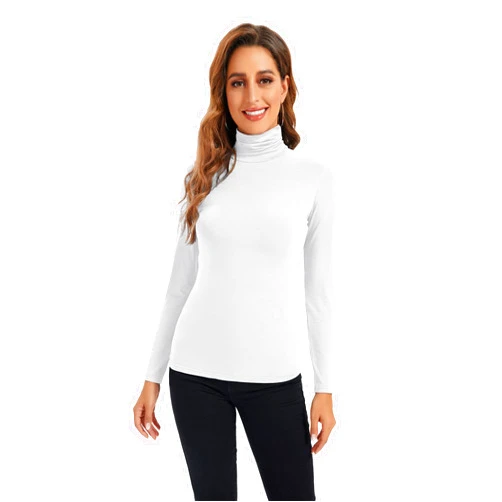 MadHeart Womens Long Sleeve Turtleneck Slim Fit Lightweight Pullover Based Layer Shirts