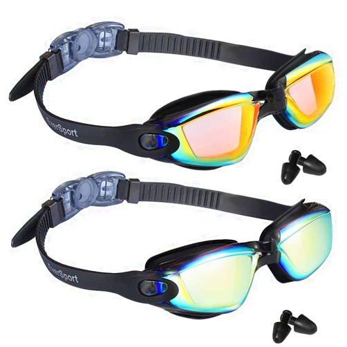 EverSport Swim Goggles Pack of 2 Swimming Goggles Anti Fog for Adult Men Women Youth Kids