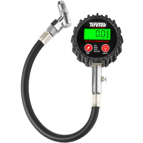 TIRETEK Digital Tire Pressure Gauge (0-200 PSI) - Heavy Duty Tire Gauge (Stainless Steel) - MotCertified ANSI - Easy to Read - Air Gauge Tire Pressure