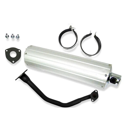 Kids ATV Parts Complete Exhaust Muffler System with Pipe and Gasket for GY6 125cc 150cc Moped Scooter Go Kart Taotao Peace JCL Qingqi