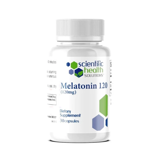 Scientific Health Solutions Melatonin 120mg | Single-Dose Melatonin in Easy-to-Swallow Capsules | Vegan, Non-GMO & Gluten-Free | US-Made Extra Strength Melatonin