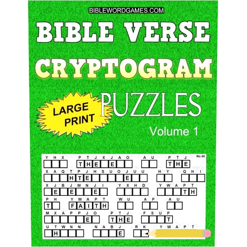 Gary W Watson Bible Verse Cryptogram Puzzles: 365 Large Print Inspirational Bible Cryptograms from the King James Version. One for every day of the year.