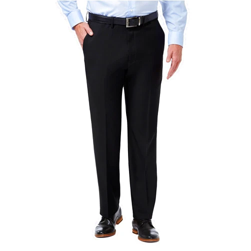 Haggar Men's Premium Comfort Classic Fit Flat Front Hidden Comfort Waistband Pant (Regular and Big & Tall Sizes)