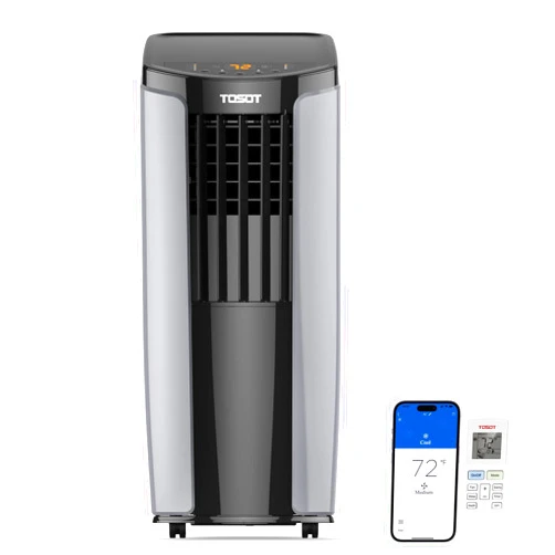 TOSOT 9,700BTU (5,000 BTU SACC) Portable Air Conditioner, Smart Wifi Control, AC Unit with Dehumidifier, Fan, Window Kit for Easy Installation, Cool Rooms Up to 300 Square Feet, Shiny Series