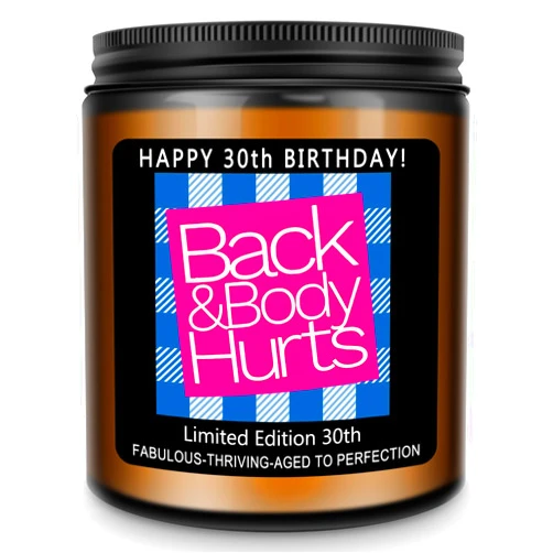 Homsolver 30th Birthday Decorations Gifts for Her Him, Happy 30th Birthday Candle Gift for Women Men, Funny 30 Years Old Ideas- Lavender Scented Candles