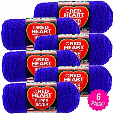 Red Heart Amethyst Super Saver Yarn 6/Pk 6 Pack