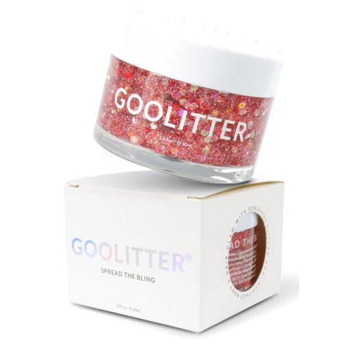 GOOLITTER Face, Body & Hair Holographic Pink Glitter Gel [Pinky Winky] 2oz (60mL) | Chunky | K-Beauty | Halloween, Festival, EDM, Rave, Party, Concert, Costume Makeup| Vegan, Cruelty Free