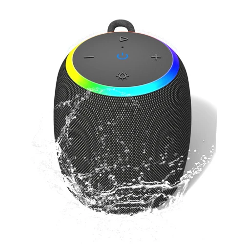 ZICOROOP Bluetooth Speakers,Portable Wireless Speaker with 15W Stereo Sound, IPX6 Waterproof Speaker with LED Light, Bluetooth TWS, Portable Speaker for Shower Outdoor Party Beach Camping