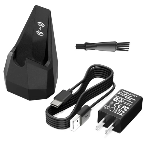 WUKUR Charging Dock for Manscaped 4.0, Charger Dock Compatible with Manscaped The Lawn Mower 4.0 Electric Groin Hair Trimmer, with AC Adapter, 4.9Ft USB Cable