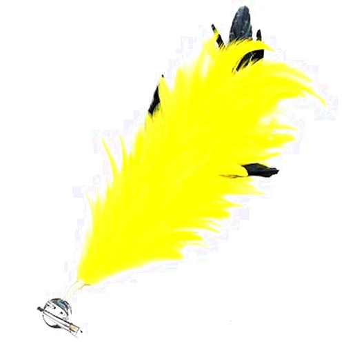 Swimmart Handmade Vintage Feather Flowers Headdress Ladies Accessories Girls Hair Clip Women Party Feather Hair Accessories (Yellow)