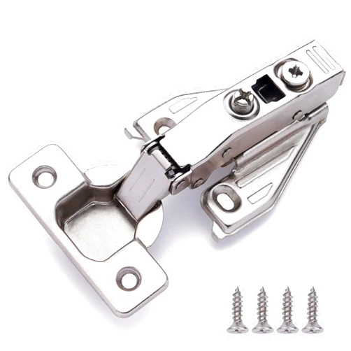 DecoBasics (2 PCS) Full Overlay Soft Close Cabinet Hinges for Kitchen Cabinets - 105° Face Frame Concealed Cabinet Door Hinge -3 Way Adjustability -Clip on Plate & Matching Screw 4 Easy Installation