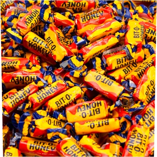 Snackivore Bit O Honey Candy Bulk 2LB Bag. Classic Candy, Bit of Honey Candy Bulk, Bitohoney Candy, Nostalgic Candy, Old Fashion Candy Bulk