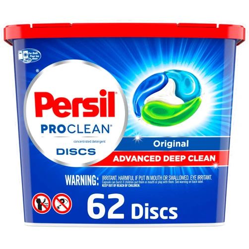 Persil Discs Laundry Detergent Pacs, Original Scent, High Efficiency (HE) Compatible, Laundry Soap, 62 Count
