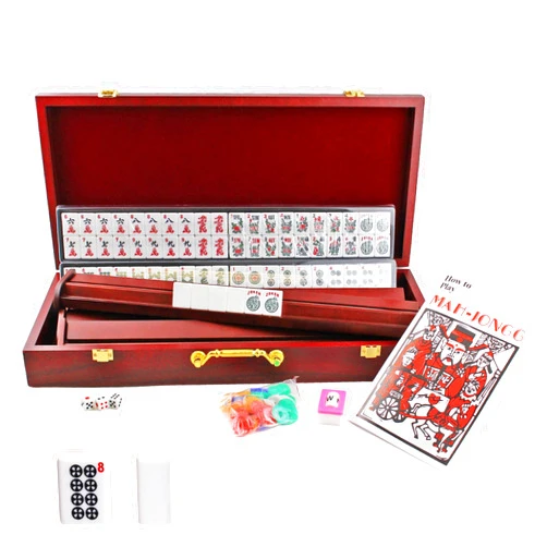 We pay your sales tax American Mahjong Set in Wooden Case ~ 4 Wooden Racks & Pushers Included , 166 Tiles M30MH
