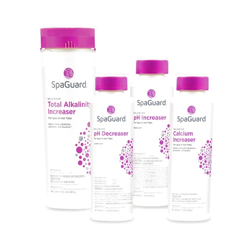 SpaGuard Balancer Bundle (pH Decreaser, pH Increaser, Alkalinity Increaser, Calcium Increaser) (1)