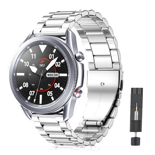 CeiLarv 22 mm Watch Band Metal for Samsung Galaxy Watch 3 45 mm Band Huawei Watch GT 4 46 mm Band Garmin Venu 3 45 mm Band Beautifully Polished Stainless Steel Replacement Strap