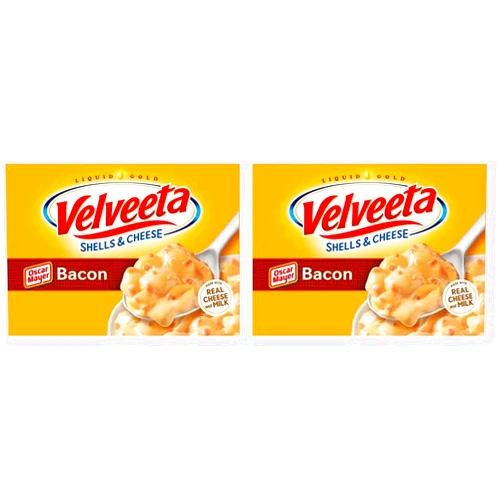 Velveeta Shells and Cheese with Bacon Meal (10.3 oz Box) (Pack of 2)