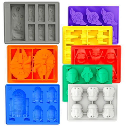 NADOBA Epic 8-piece Sci-fi Silicone Molds Set - Silicone Ice Cube Tray for Space Themed Drinks | Non-Stick, Reusable & Flexible for Jello, Candy, Chocolate & Wax | Suitable for Freezer, Oven & Microwave