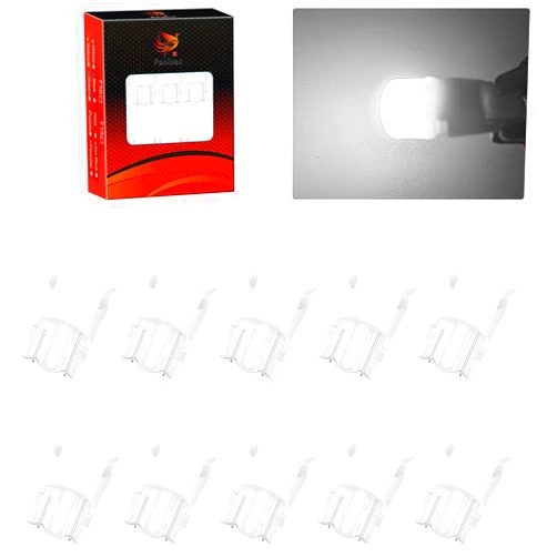 Fenikso 194 Led Bulb White 168 T10 2825 5SMD 2827 Mini Short 12V T10 2SMD Ceramic Wedge Lamp for Car Dash Instrument Panel Gauge Cluster Dome Map License Plate RV Landscape Light (10 Pcs)