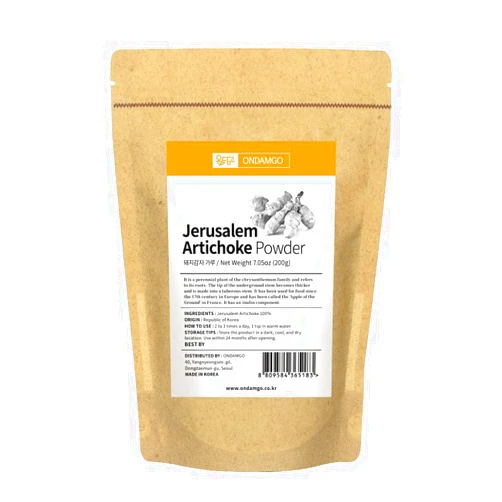 ONDAMGO Jerusalem Artichoke Extract Powder 200g, Natural Fiber Supplement for Smoothies and Drinks, Vegan Friendly 7.05 Fl Oz