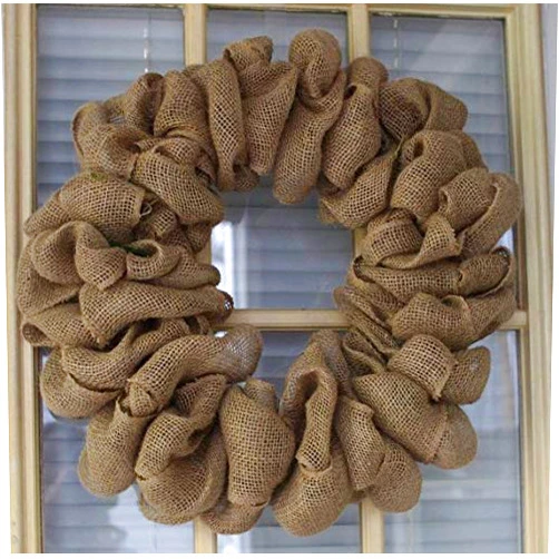 Thisuniqueshop 15, 18, 20, 23 inch Burlap wreath, Wedding wreath, Rustic wreath, Outdoor wreath,Front door Wreath,DIY Wreath,Plain Wreath, Spring Wreath, Winter Wreath, home warming