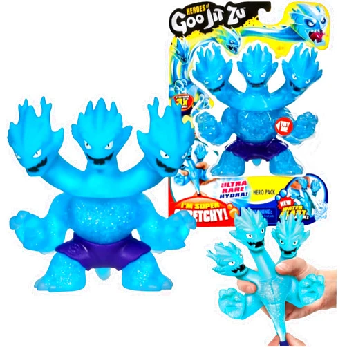 Letunis Heroes of Goo JIT Zu Hydra The 3 Headed Dragon Water Blast Series 2: Squishy, ​​Super Stretchy and with Unique Filling - Ultra Rare to Complete Your Collection.