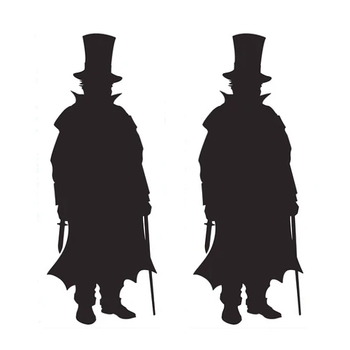 Beistle Plastic Black Villain Silhouette Door Covers, 6' x 30