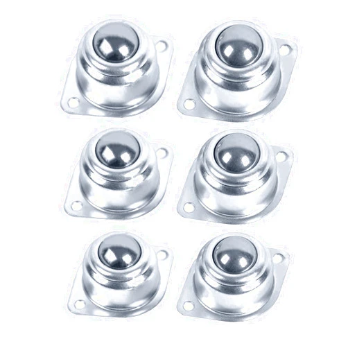 ILife.ISPT Ball-Transfers Bearings Transmission Conveyor for Furniture-Wheelchair - 1 Inch 2 Hole Flange Mounted Universal Rotation Roller for Equipment Caster Unit Table,Carbon Steel,66 Lbs Load Capacity,6Pcs