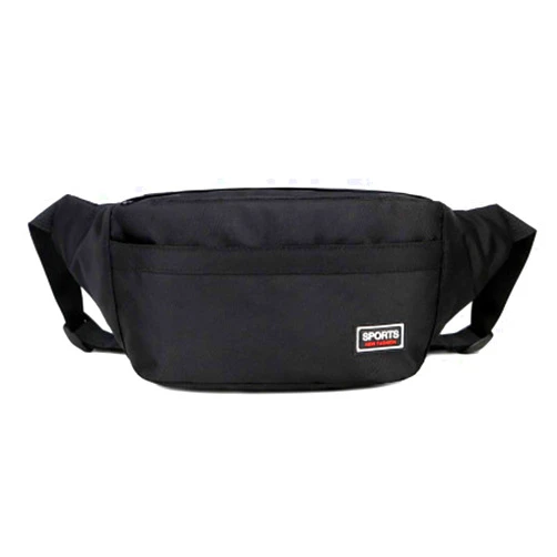 VAQM Fanny Pack Black Waist Bag for Men Women Nylon Waist Pack Multi Pocket Belt Pack for Yoga Workout Gym Workout Sport Travel Running (Fanny Pack for Black 1)