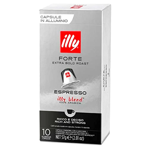 80 x ILLY - OriginalLine Compatible ALUMINIUM Capsules - FORTE (EXTRA BOLD ROAST) 10 Count (Pack of 8)